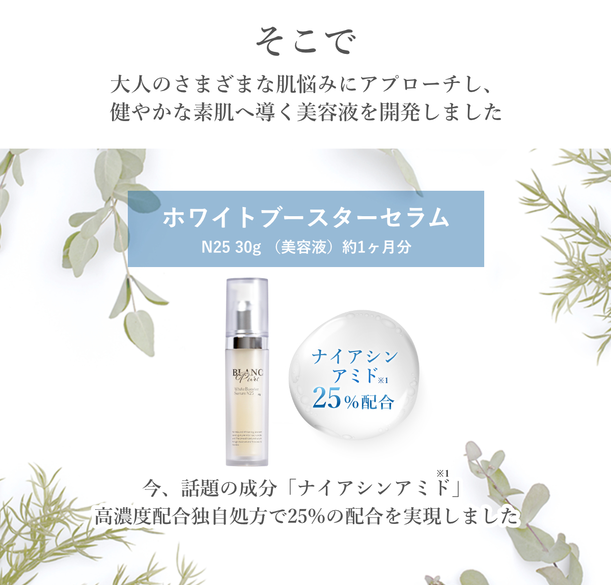 ブランピュア ナイアシンアミド 25%配合 美容液 ホワイトブースター