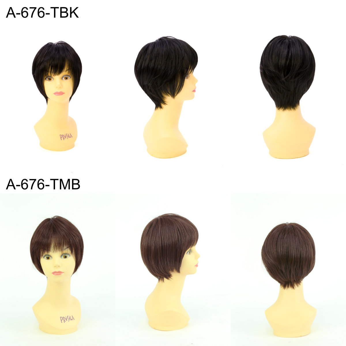 バレないウィッグ]プリシラ オールウィッグ ナチュラルショート A-676