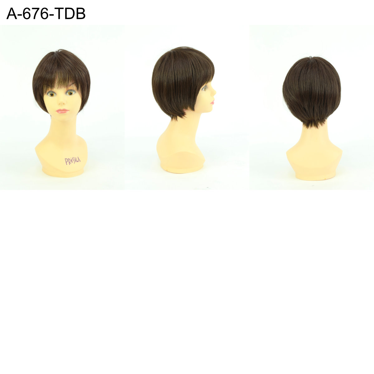 バレないウィッグ]プリシラ オールウィッグ ナチュラルショート A-676
