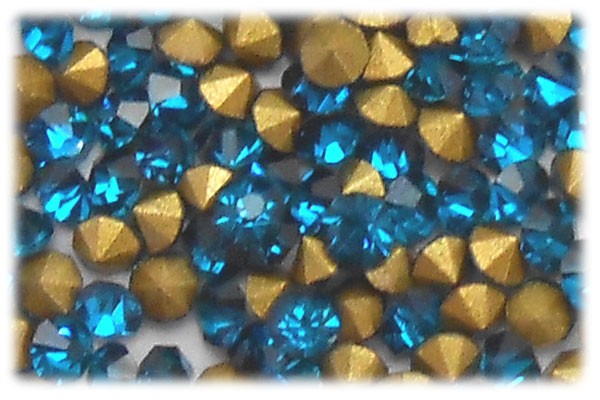 SHAREKI CRYSTAL Vカット ラインストーン ブルー(ブルージルコン) SS14