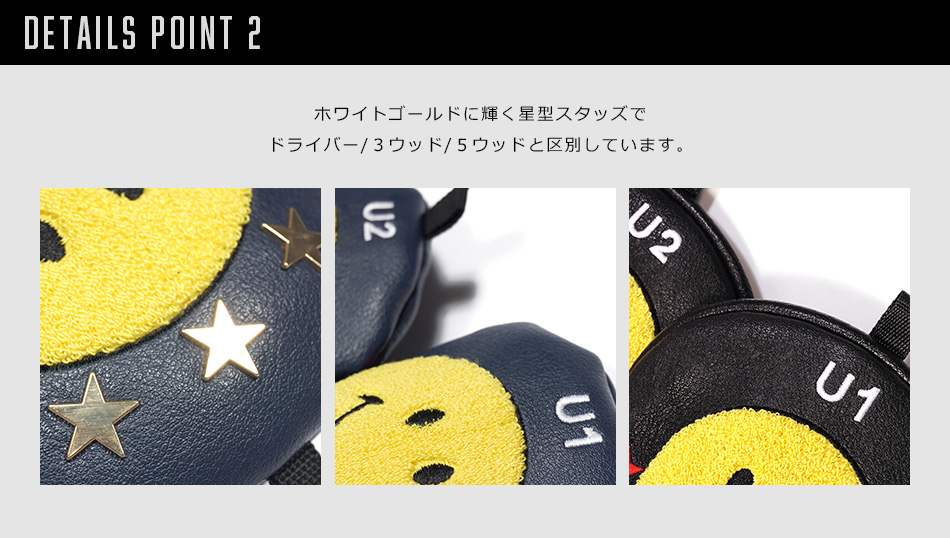 como!come!（コモコーメ） ゴルフヘッドカバー 5本 セット ドライバー