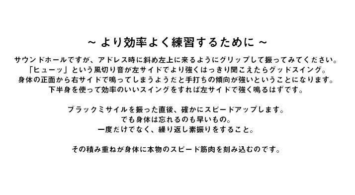 ゴルフ練習器　ライビースイング ブラックミサイル