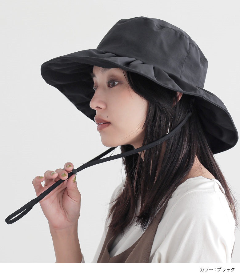 osharewalker ハット レディース 帽子 フリル UVカット 日焼け