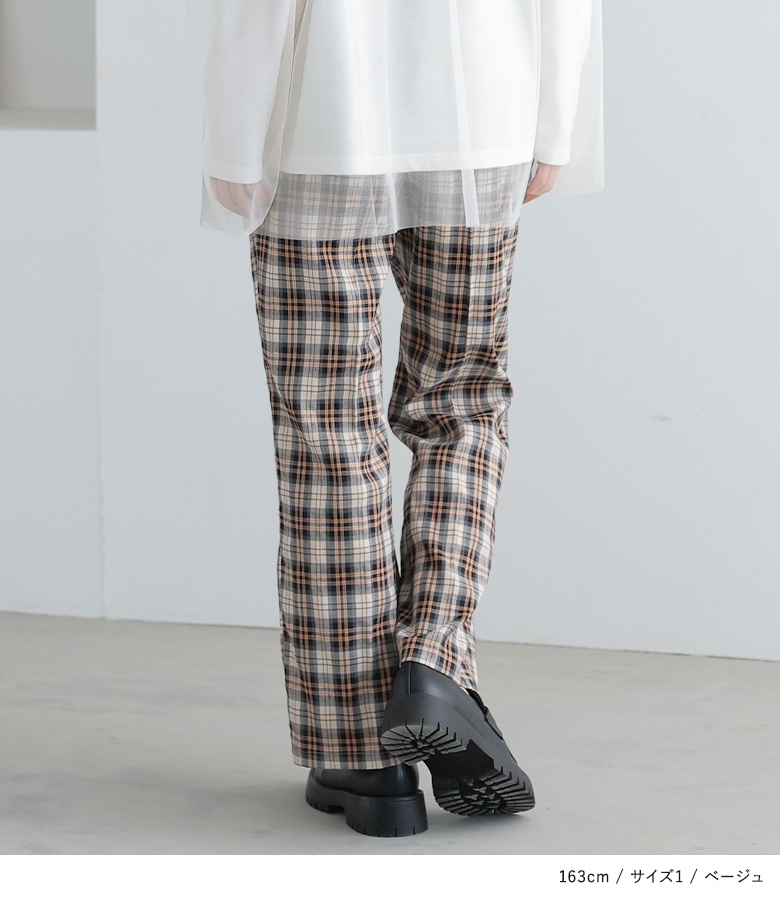 正規品♡ストロベリー＆チェックロングパンツ♡オフホワイト 正規品♡ストロベリー＆チェックロングパンツ♡オフホワイト