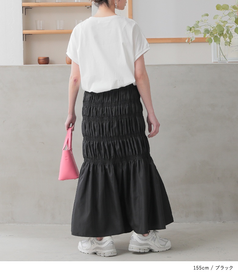 セール●RICK OWENS●サイドスリットシャーリングロングスカート Rick Owens/リックオウエンス｜'Soft Pillar Long' スカート