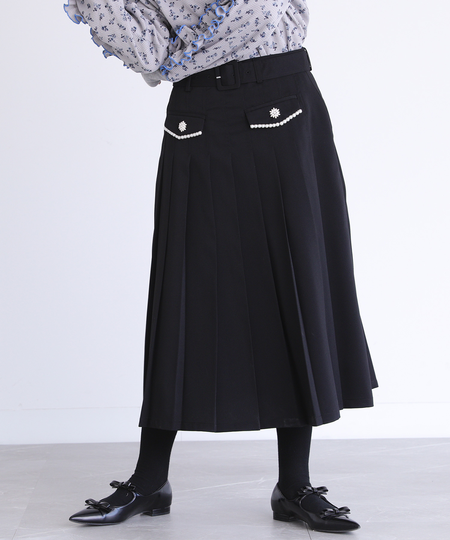 osharewalker（オシャレウォーカー） スカート ロング 膝丈 プリーツ