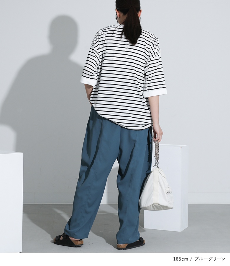 osharewalker パンツ レディース ボトムス ロング丈 ワイド