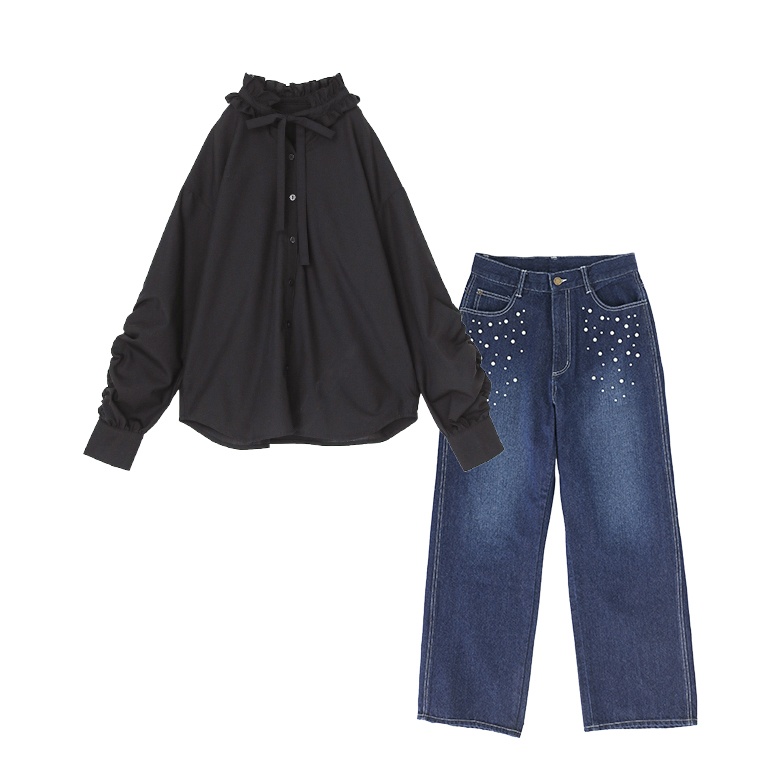 osharewalker ブラウス レディース 長袖 2点 コーデセット 2025