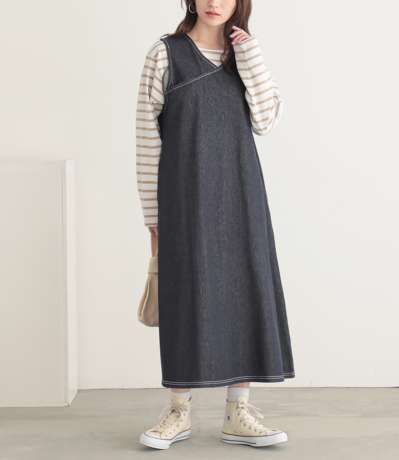 osharewalker ジャンパースカート レディース ワンピース