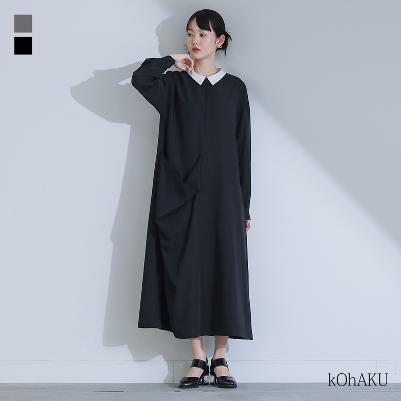 ワンピース ドレス アシンメトリー ドレープ 長袖 ロング S/L 新品】ZARA アシンメトリー ワンピース ロング L