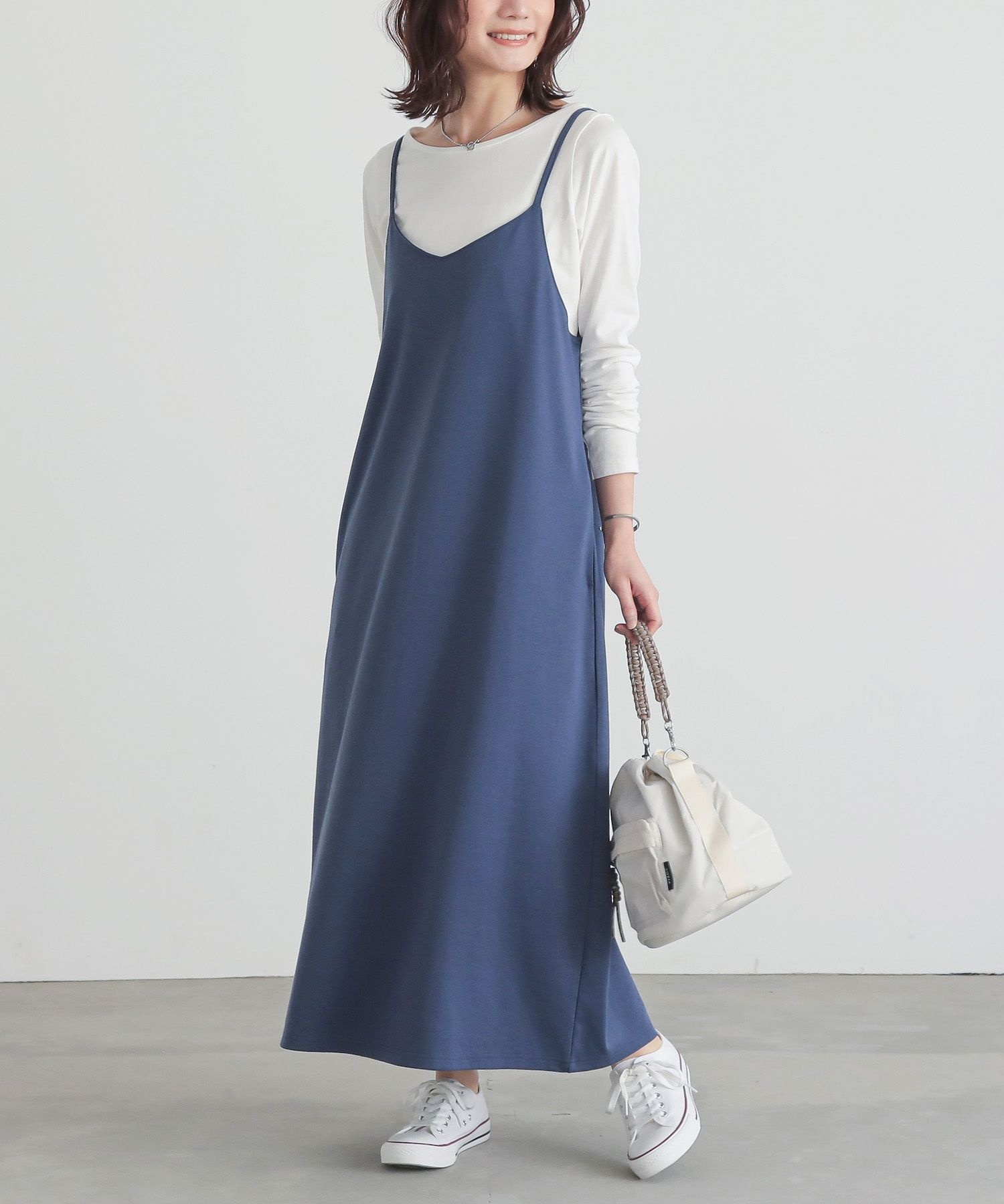 【あい】キャミワンピ ワンピース　SNIDEL ライトグレー SNIDEL（スナイデル）の「キャミワンピース（ワンピース）」 - WEAR