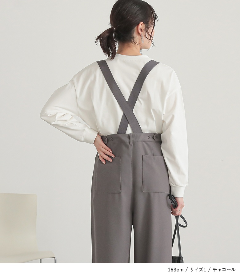 osharewalker サロペット レディース 50代 40代 パンツ