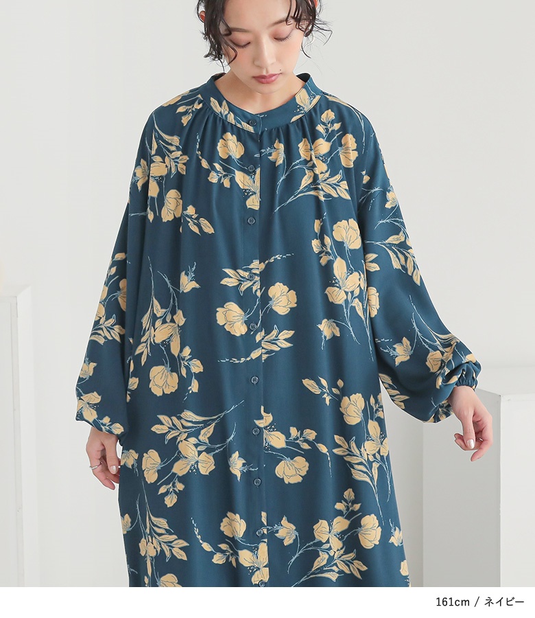 極美品♡ ノーブル エアリーサテンボウタイワンピース ネイビー 36 長袖 極美品♡ ノーブル エアリーサテンボウタイワンピース ネイビー