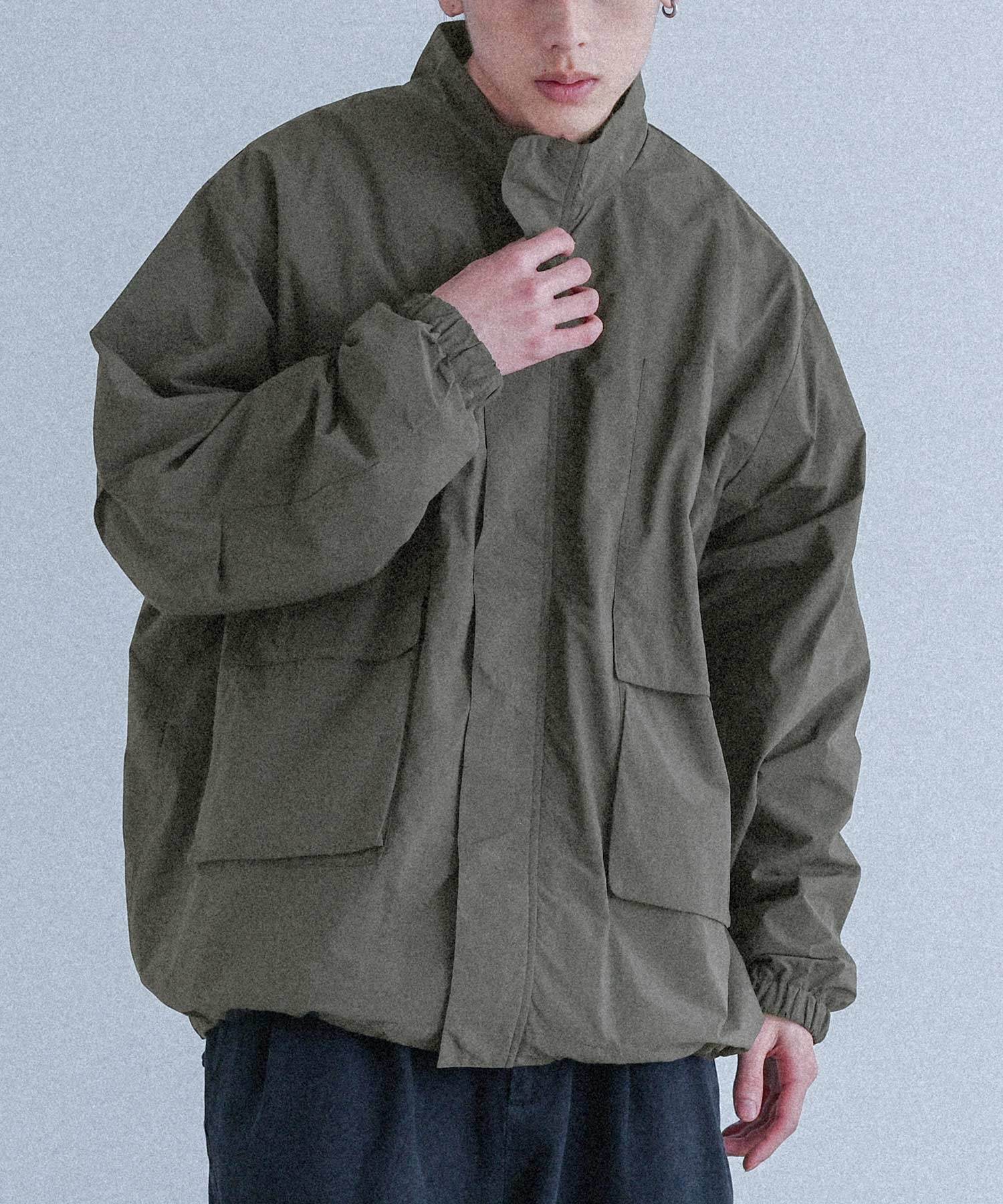 【送料無料】『MDRスタンドネックナイロンジャケット』【メール便不可】【20】[ジャケット メンズ アウター ブルゾン 羽織り スタンドネック ポケット タック 長袖 ドロスト ファスナー ボタン オシャレウォーカー] osharewalker（オシャレウォーカー） ジャケット メンズ アウター