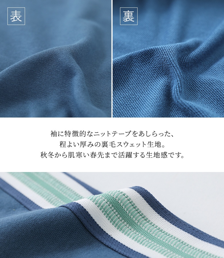 トップス レディース スウェット 長袖 裏毛 ...の詳細画像3