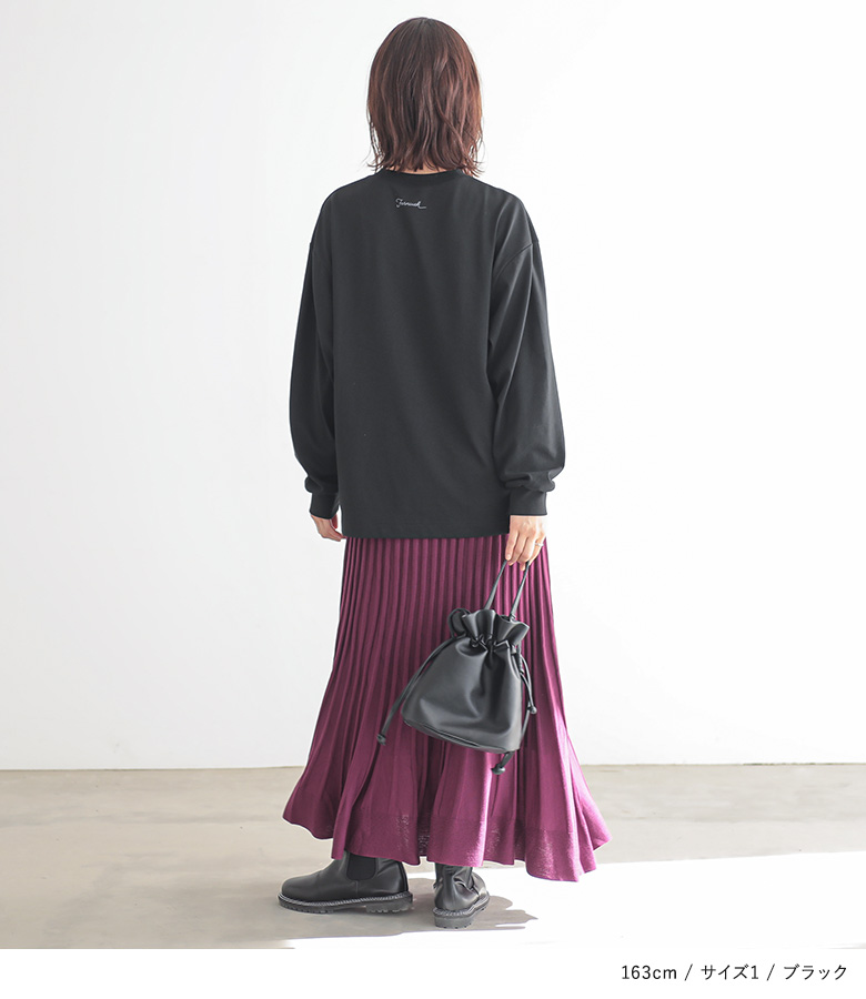 トップス カットトップス 長袖 レディース カットソー Tシャツ ロンT ロゴT シンプル 刺繍 着回し「メール便可」「10」 | osharewalker | 14