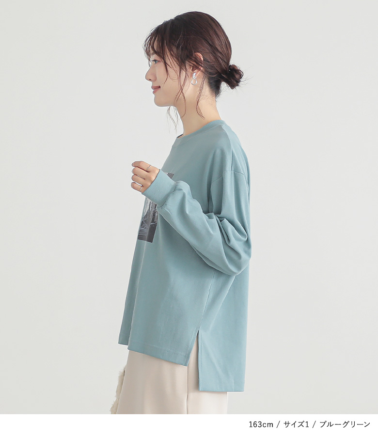トップス カットトップス 長袖 レディース カットソー Tシャツ ロンT ロゴT シンプル 刺繍 着回し「メール便可」「10」 | osharewalker | 16