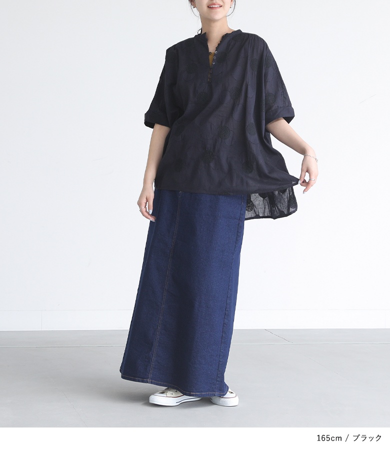 MIESROE テントライントップス￼ 白　バックジップ　ブラウス　半袖 c7143_i2.jpg