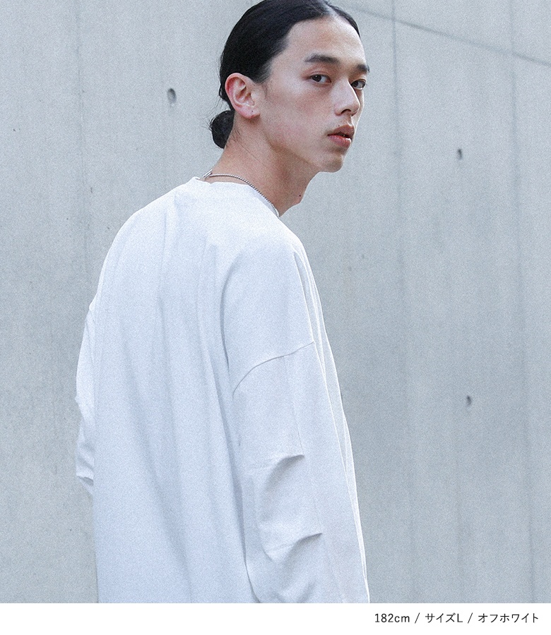 osharewalker（オシャレウォーカー） Tシャツ 長袖 メンズ 春 秋 冬 白