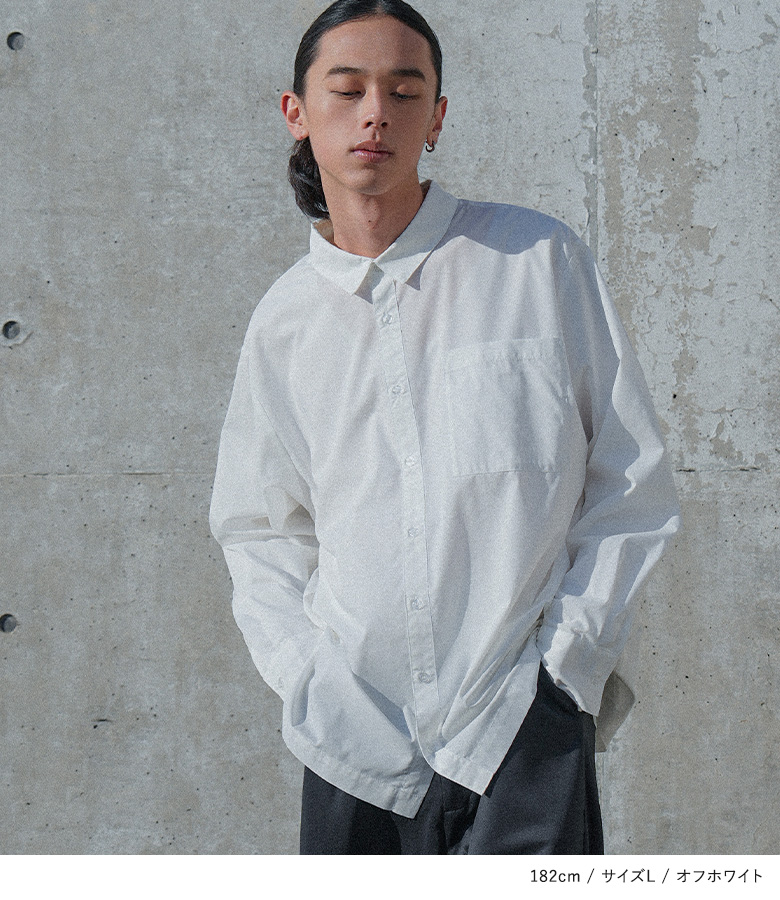 osharewalker（オシャレウォーカー） シャツ 長袖 メンズ 春 夏 白 黒
