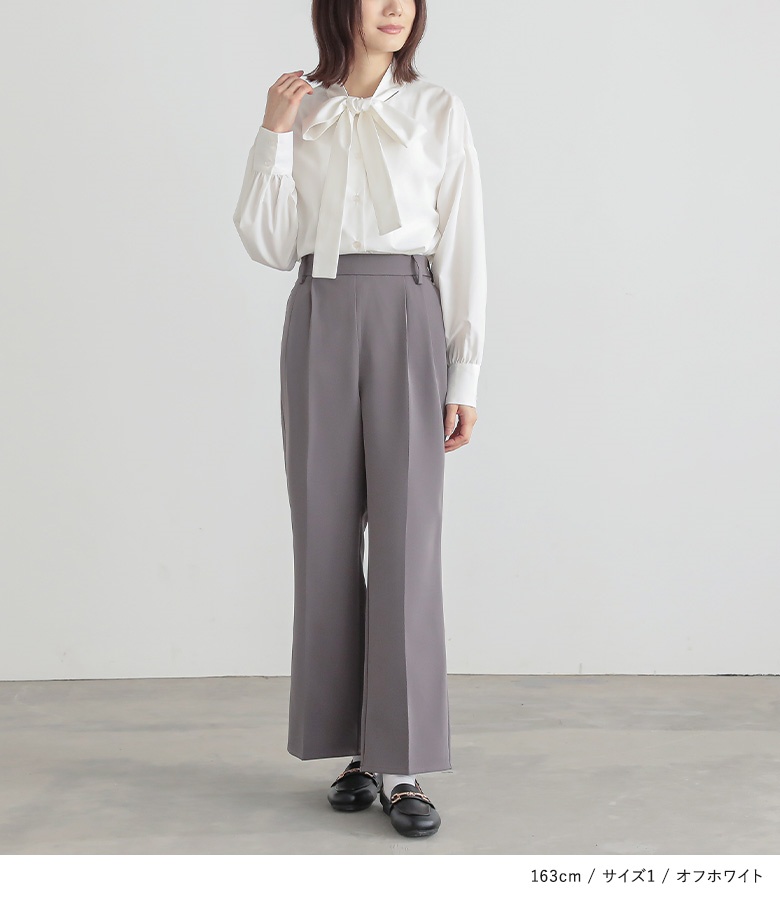 osharewalker ブラウス レディース トップス ボウタイブラウス