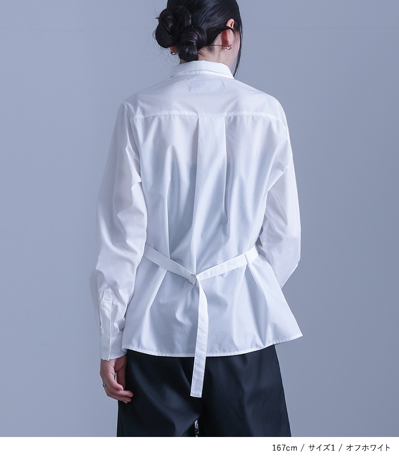 シャツ レディース トップス ブラウス 長袖 ベルト ロングシーズン ウエストシェイプ オケージョン「メール便可」「10」 | osharewalker | 11