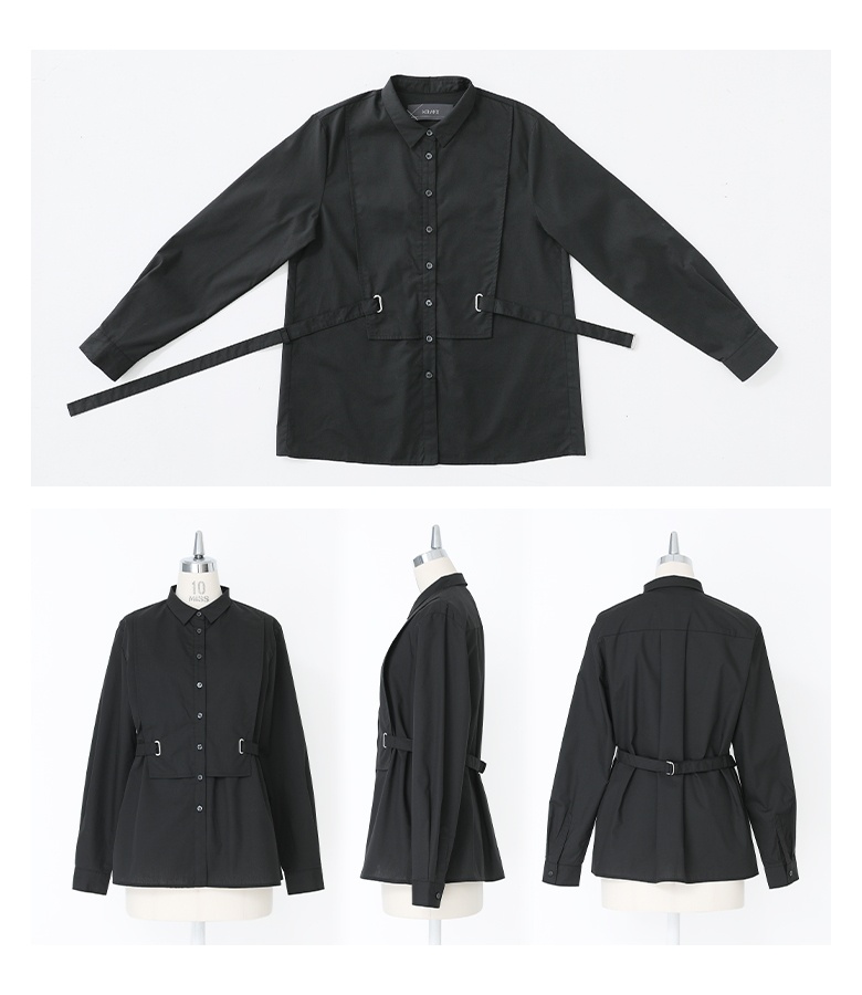 シャツ レディース トップス ブラウス 長袖 ベルト ロングシーズン ウエストシェイプ オケージョン「メール便可」「10」 | osharewalker | 16