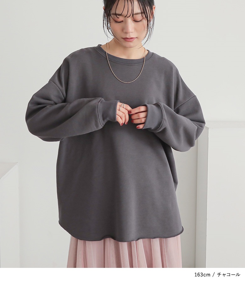 diante オーバースウェット　gray デバイス DEVICE オーバーサイズ プルオーバー カレッジロゴ