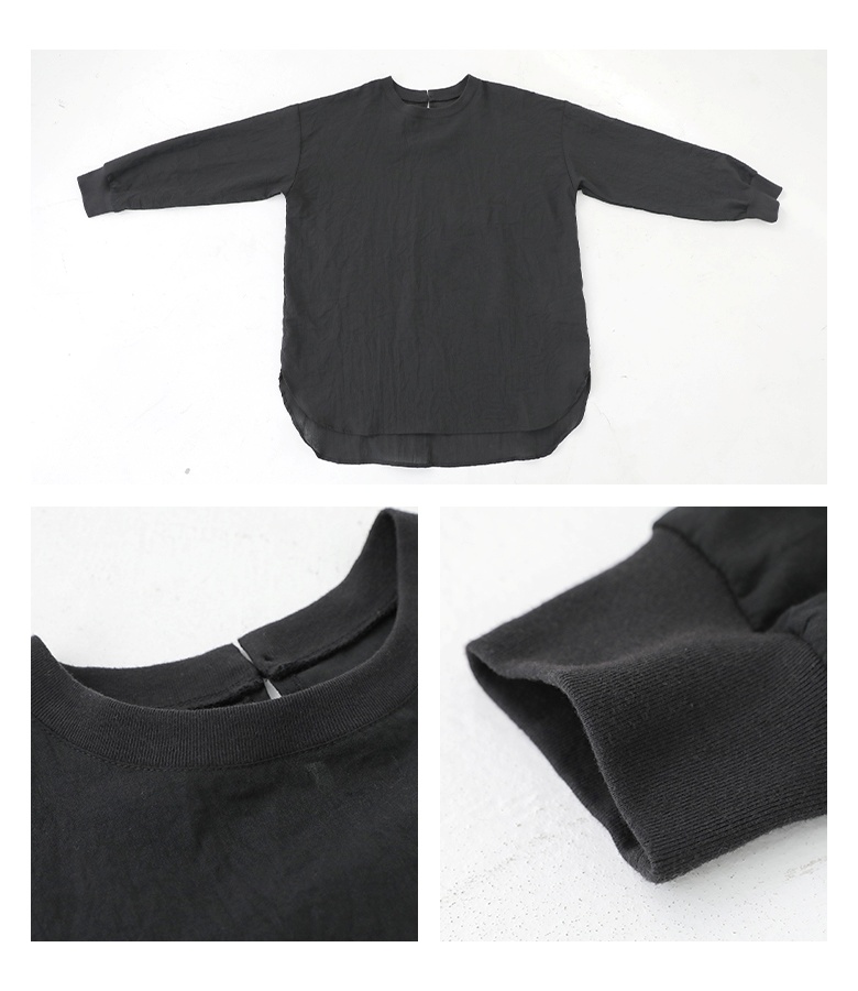 プルオーバー レディース トップス 布帛トップス 長袖トップス クルーネック シアー 透け感 重ね着 レイヤード 春 秋 オシャレウォーカー「メール便可」「10」 | osharewalker | 17