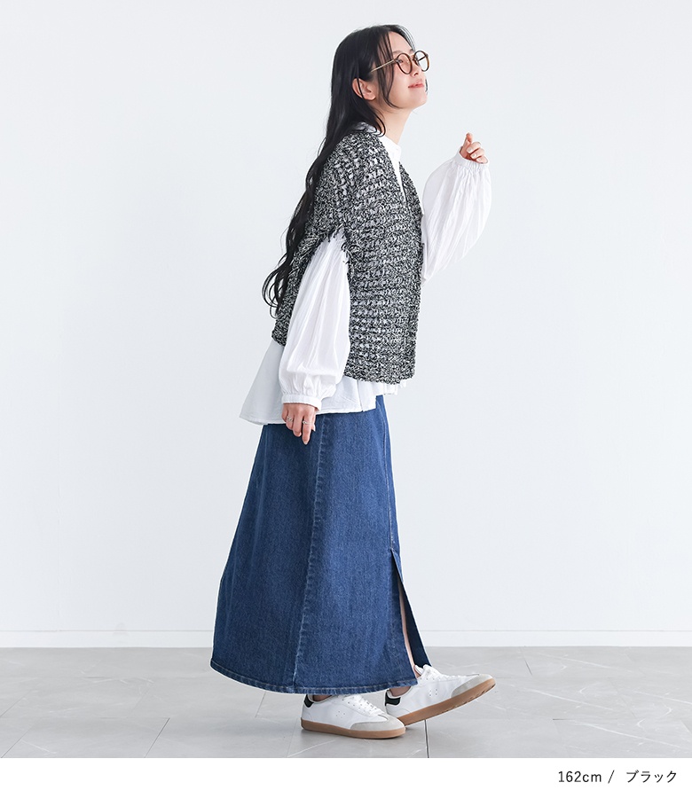 ニットベスト レディース ニットトップス ノースリーブ Vネック Uネック 透かし編み レイヤード 春 夏 秋 オシャレウォーカー「メール便不可」「20」 | osharewalker | 11