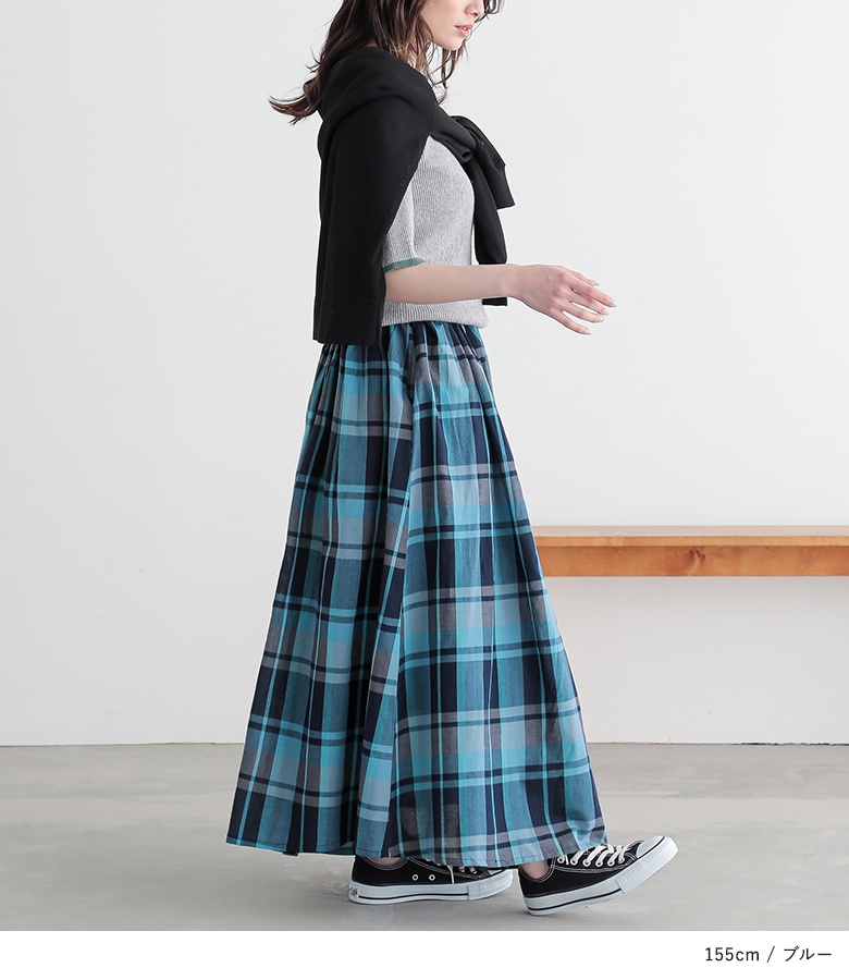 osharewalker ギャザースカート レディース ロング フレア