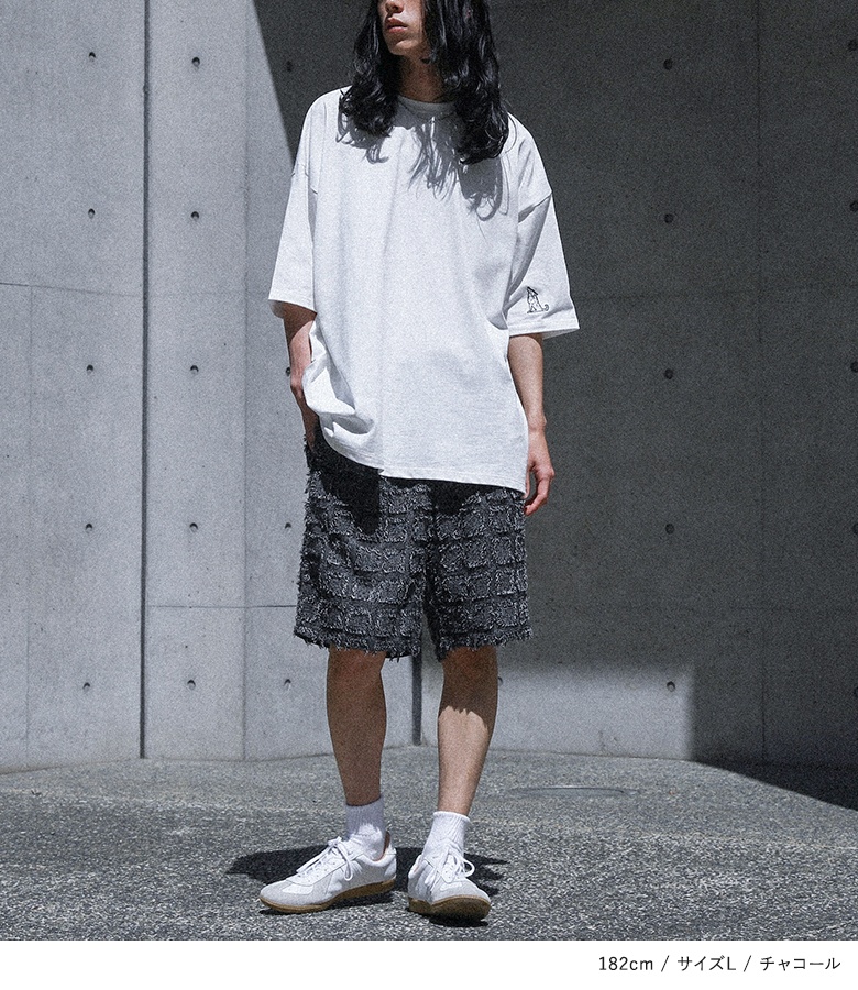 ショートパンツ メンズ ボトムス 膝丈 ハーフパンツ イージーパンツ カットジャカード ジャガード ウエストゴム セットアップ 春 夏「メール便可」「10」 | osharewalker | 07