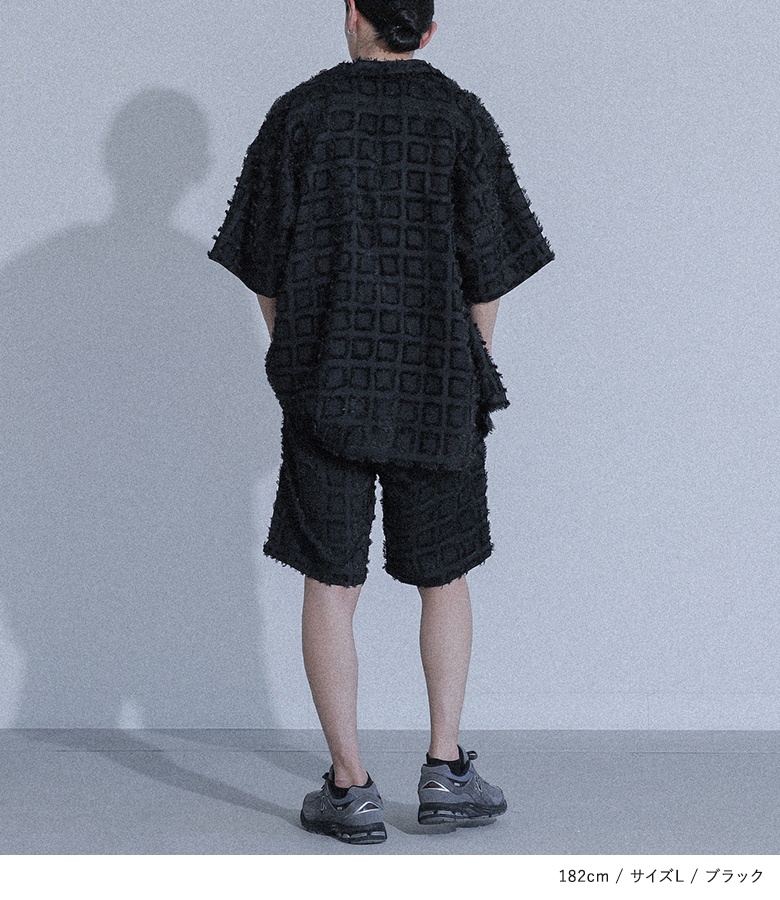 ショートパンツ メンズ ボトムス 膝丈 ハーフパンツ イージーパンツ カットジャカード ジャガード ウエストゴム セットアップ 春 夏「メール便可」「10」 | osharewalker | 10