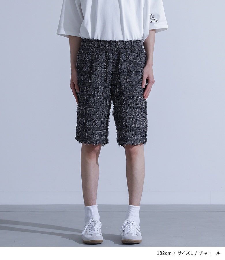 ショートパンツ メンズ ボトムス 膝丈 ハーフパンツ イージーパンツ カットジャカード ジャガード ウエストゴム セットアップ 春 夏「メール便可」「10」 | osharewalker | 14