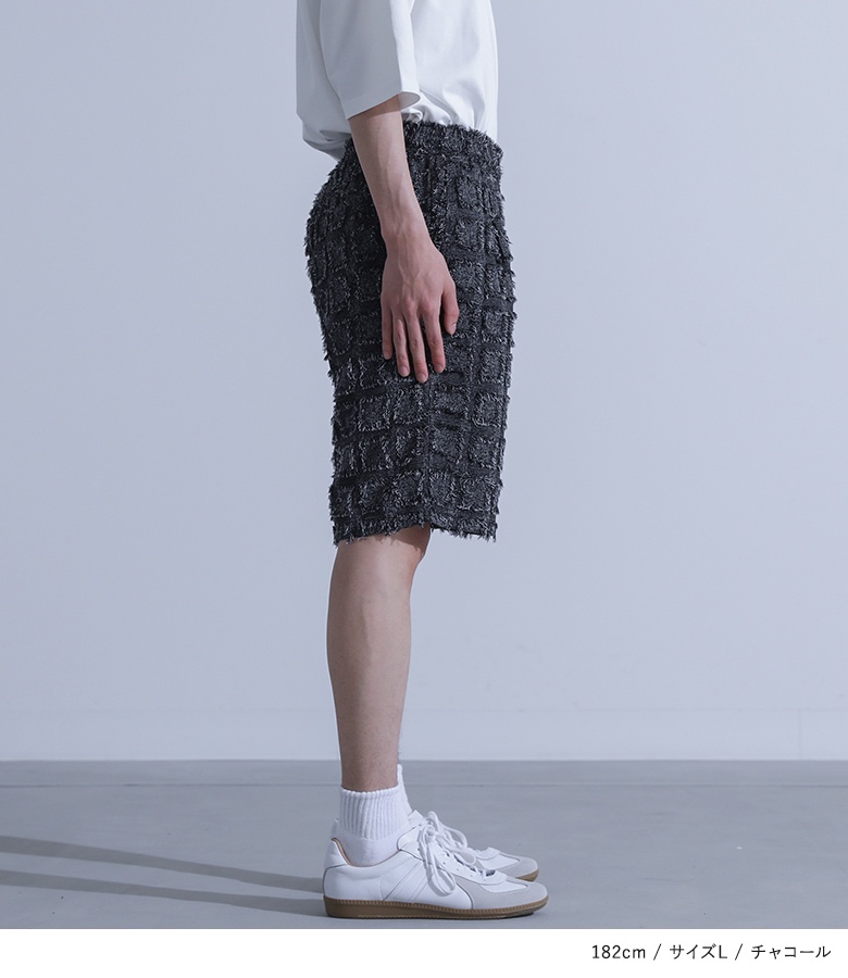 ショートパンツ メンズ ボトムス 膝丈 ハーフパンツ イージーパンツ カットジャカード ジャガード ウエストゴム セットアップ 春 夏「メール便可」「10」 | osharewalker | 15