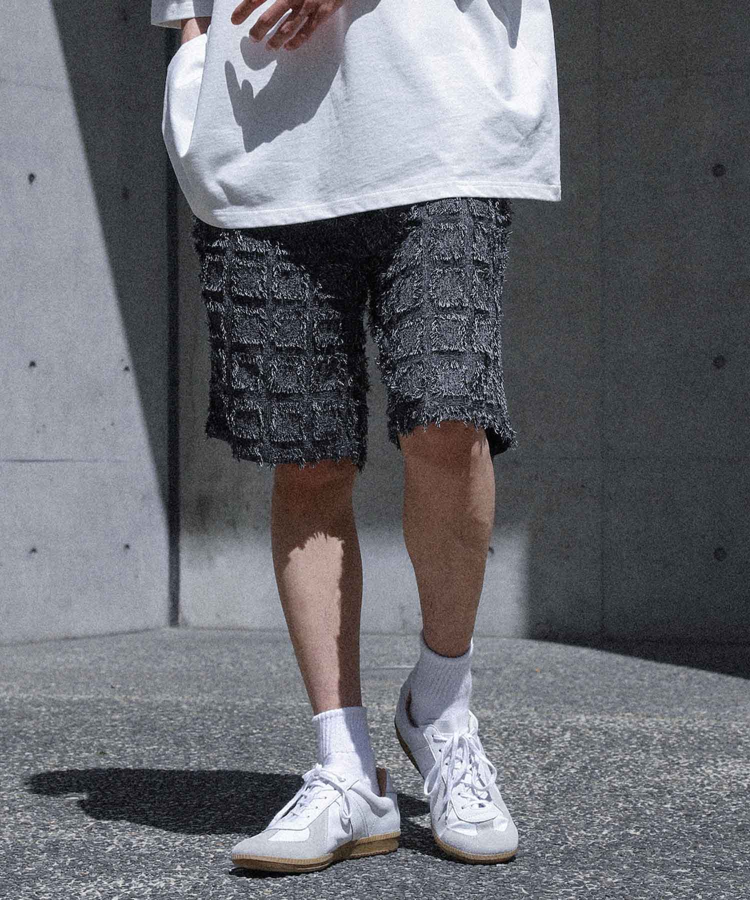 ショートパンツ メンズ ボトムス 膝丈 ハーフパンツ イージーパンツ カットジャカード ジャガード ウエストゴム セットアップ 春 夏「メール便可」「10」 | osharewalker | 01