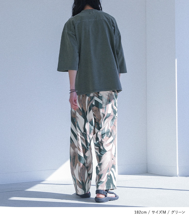 パンツ メンズ ボトムス ロング丈 イージーパンツ 柄パンツ ワイド ストレート ウエストゴム 紐 ベルトループ 楽ちん 50代 60代 春 夏 秋「メール便可」「10」 | osharewalker | 10
