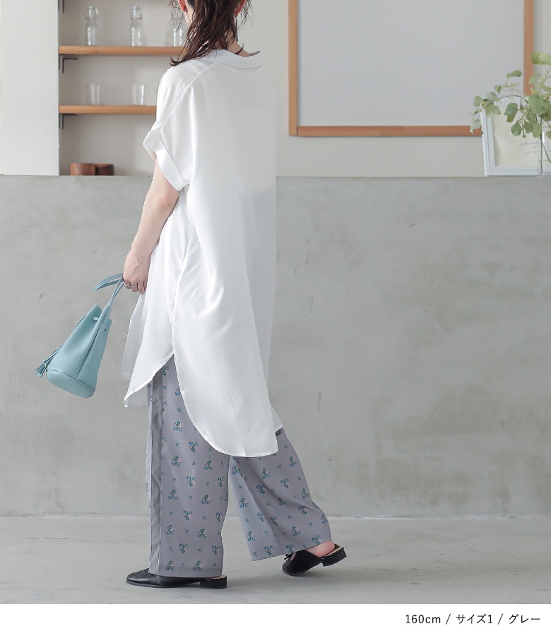 送・関税負担なし◆ERDEM◆ 花柄シルクワイドレッグパンツ Re:EDIT スラックス レディース パンツ ワイド 低身長 高身長
