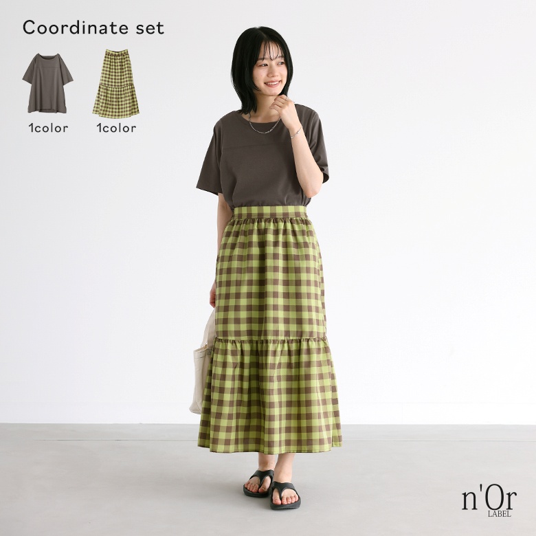 ティアードスカートコーデセット レディース服まとめ売り コーデ売り カジュアル osharewalker 【送料無料】2点コーデセット 2024 レディース