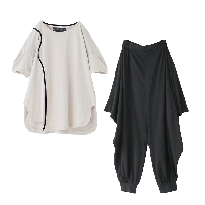 「送料無料」2点コーデセット 2025 レディース カットソー 半袖 トップス Tシャツ サルエルパンツ ロング ボトムス「メール便不可」「30」 楽天市場】【送料無料】2点コーデセット 2025 レディース