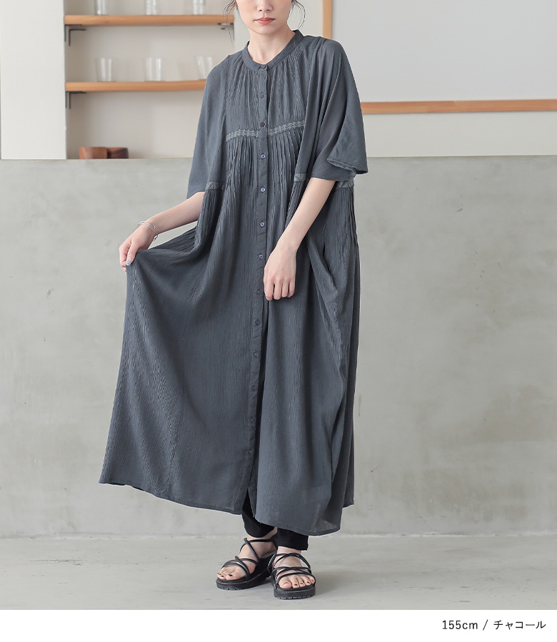 osharewalker ワンピース 半袖 レディース ドレス ロング