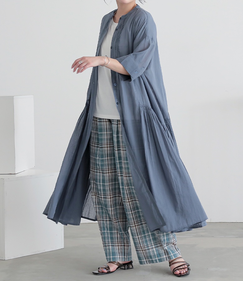 osharewalker ワンピース レディース ドレス ロング丈 七分袖 五