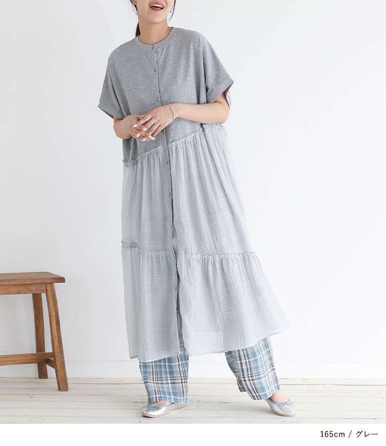 ワンピース レディース 半袖 ロング 春 夏 ...の詳細画像3