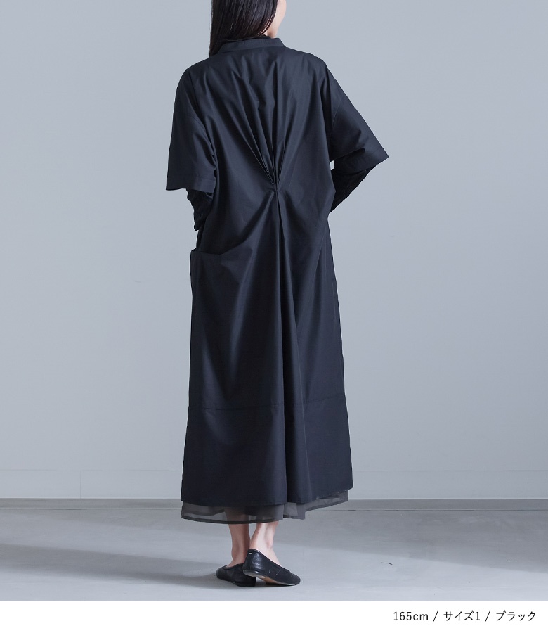 ワンピース レディース 半袖 ロング シャツワ...の詳細画像1