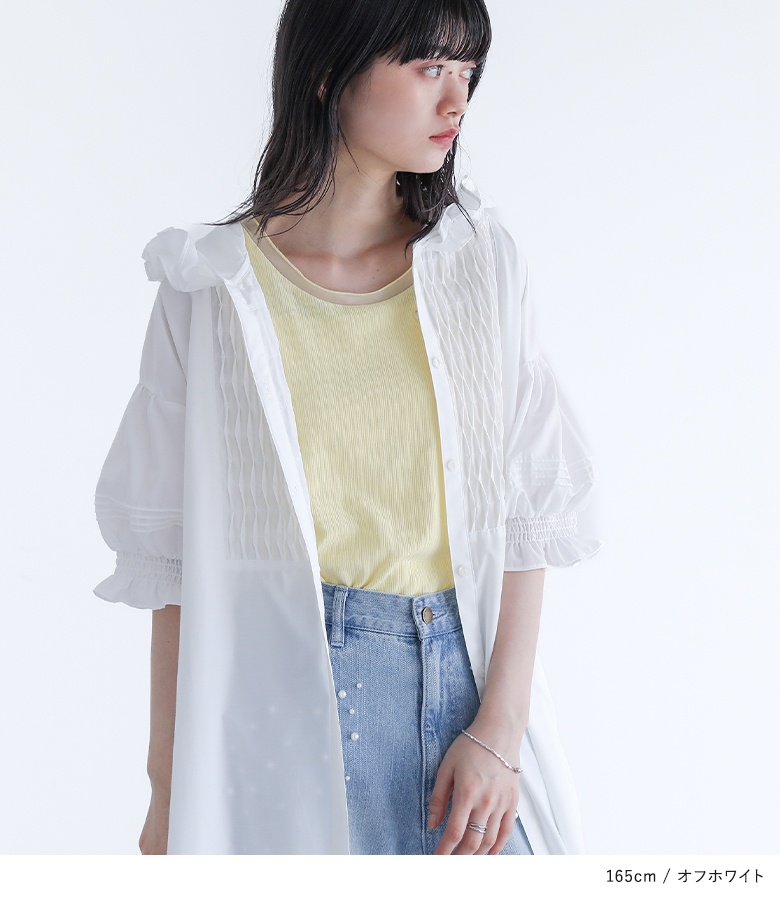 ワンピース レディース 夏 きれいめ ドレス ロング丈 半袖 シャツワンピ キャンディスリーブ 春 「メール便不可」「30」 | osharewalker | 12