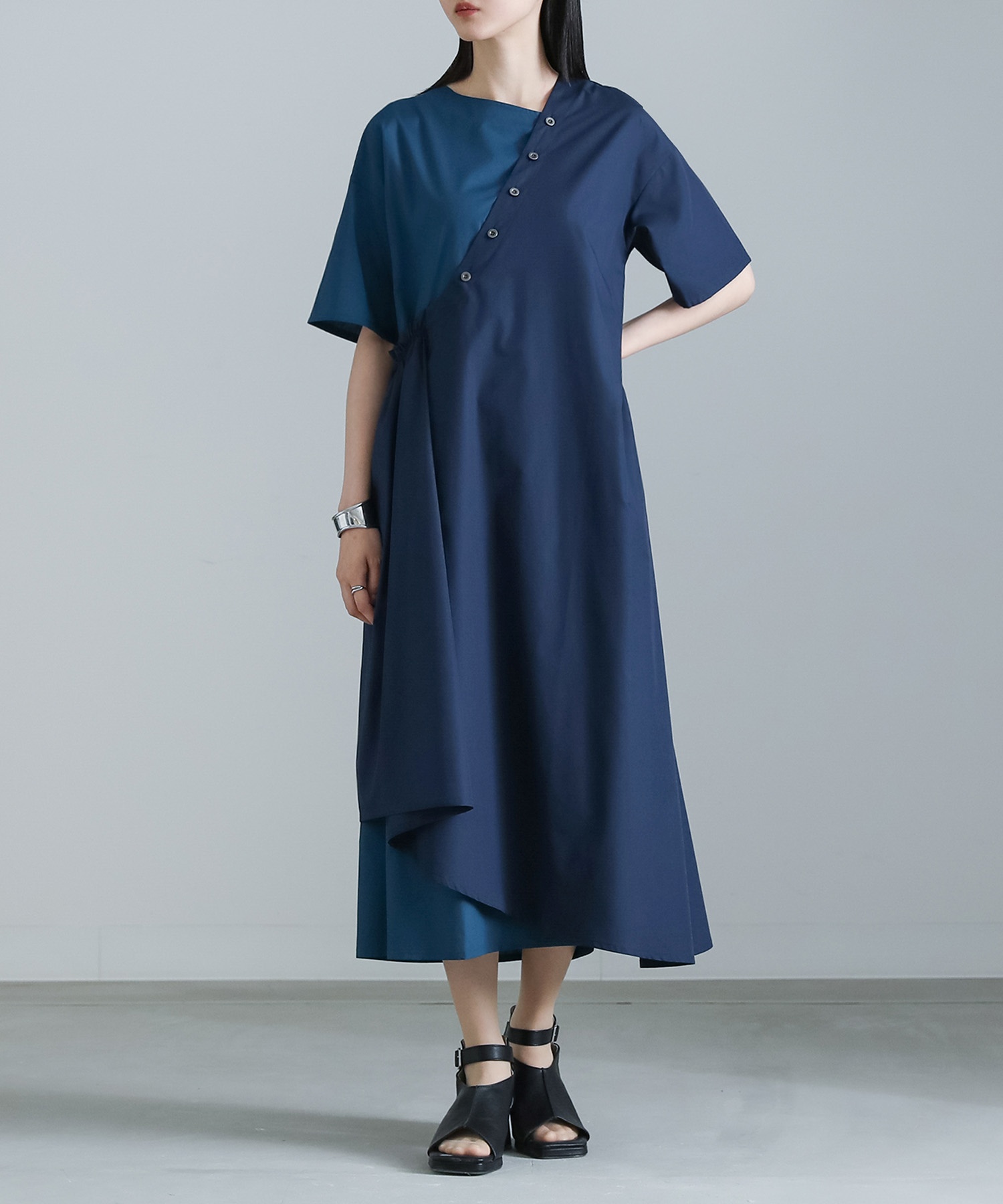 osharewalker ワンピース レディース ドレス 半袖 ロング