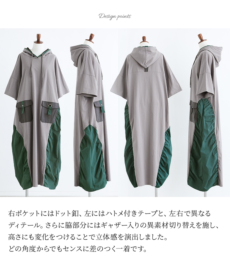 ワンピース レディース 半袖 ロング 夏 春 ...の詳細画像2