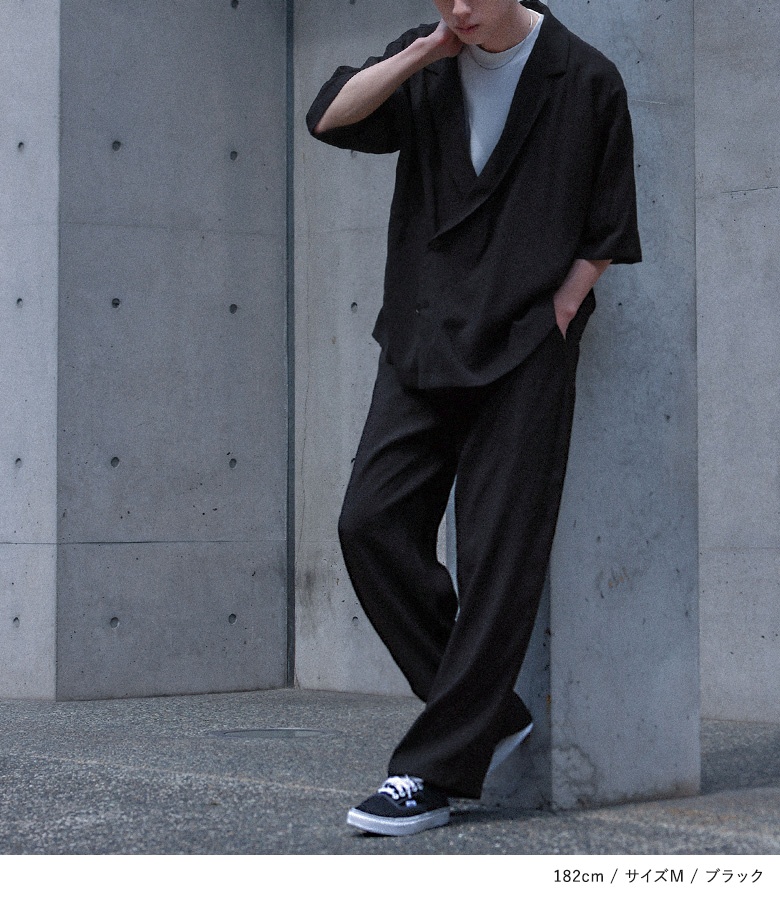 MAISON SPECIAL フェイクレザー セットアップ シャツ パンツ osharewalker（オシャレウォーカー） アウター メンズ セットアップ