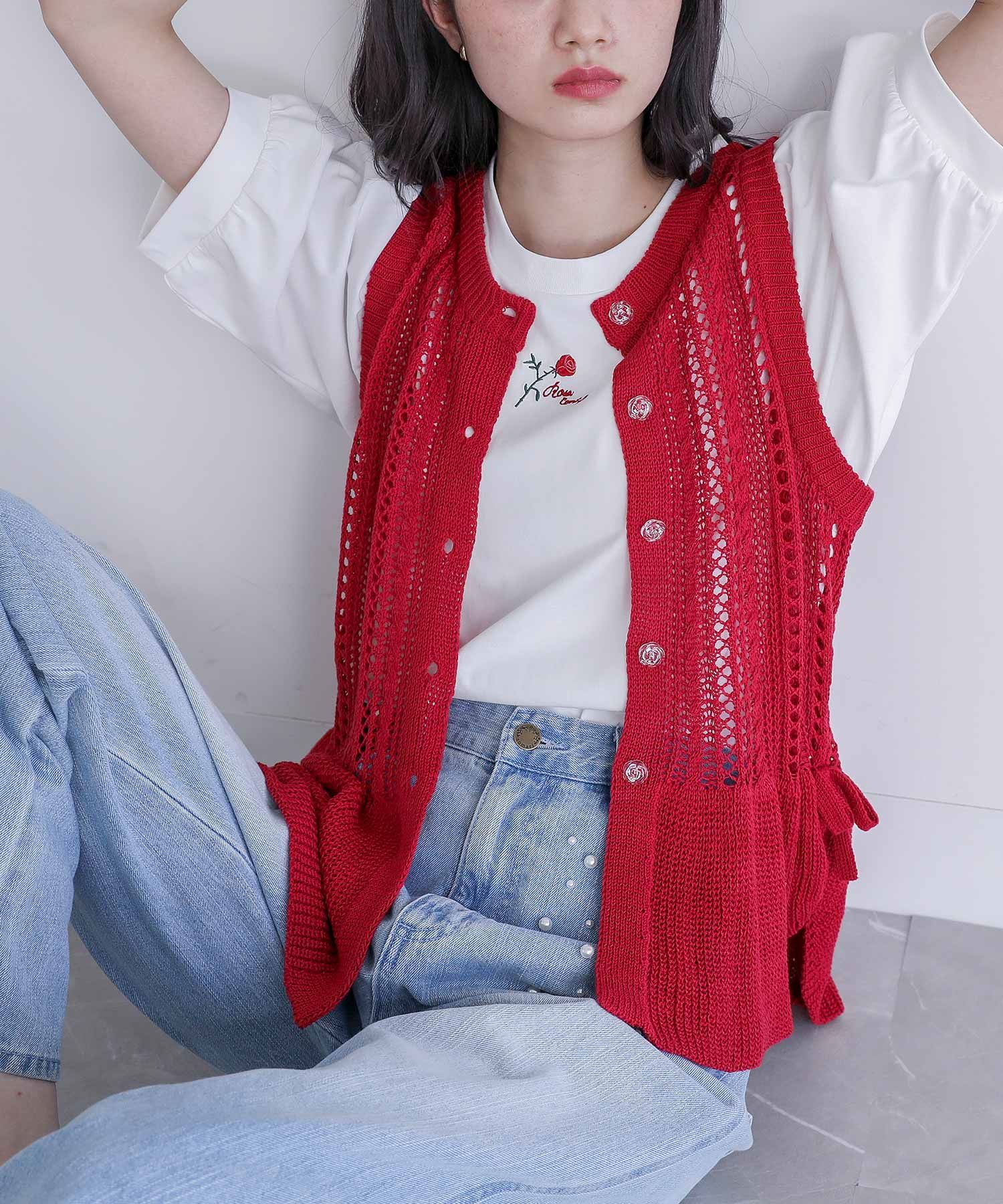 限定アウトレットセール：通販 osharewalker ベスト レディース トップス ニット ジレ ニット トップス