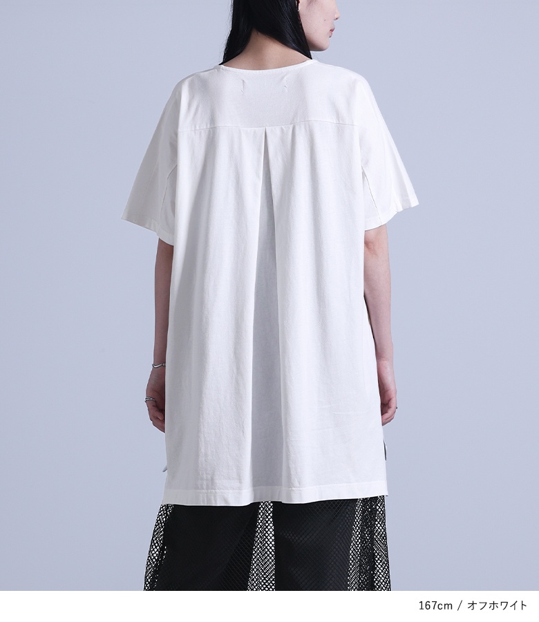 osharewalker Tシャツ レディース カットソー 半袖 チュニック丈